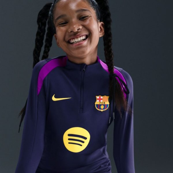 Nike Strike Barcelona Æfingapeysa Barna Hálfrennd